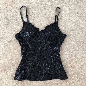 Forever 21 Black Sequin Top